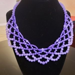 💕Lavender Semi-Precious Stone Collar Necklace